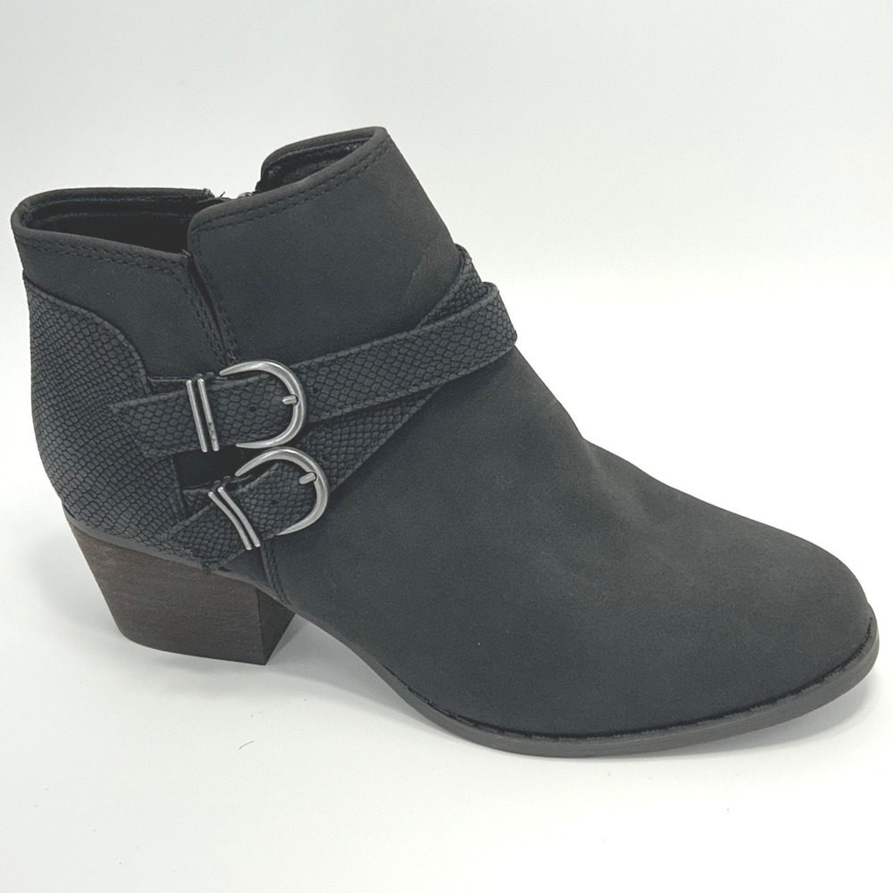 LifeStride Size 6.5 Black Buckle Ankle Boots NEW BLAIRE $99